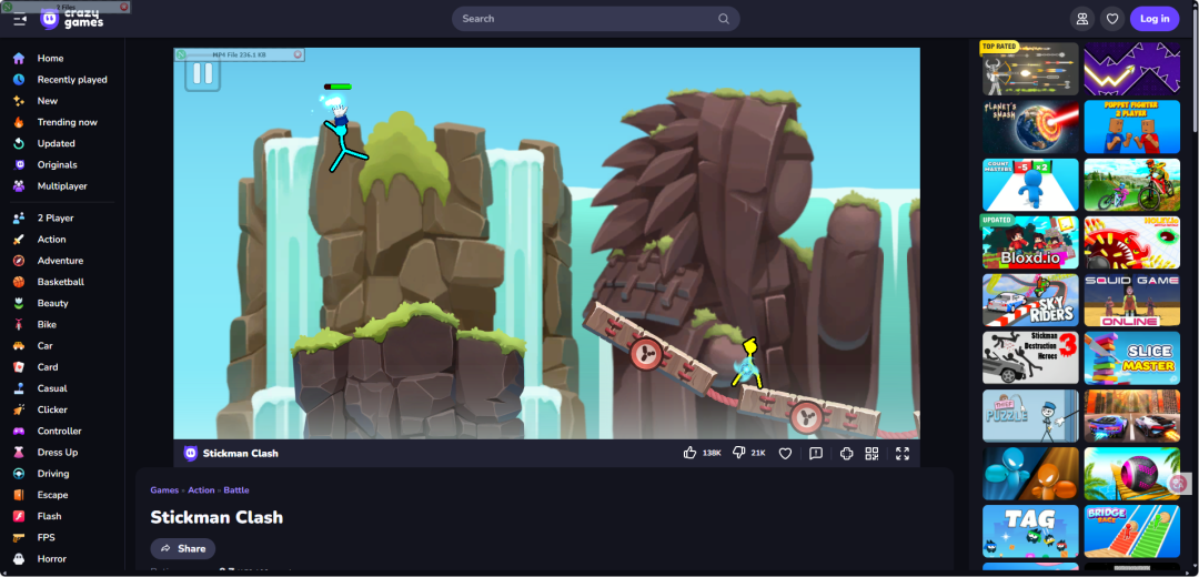 crazygames小游戏免费秒玩